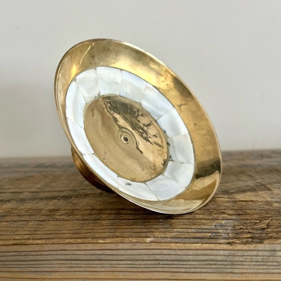 Other - Brass and Mother of Pearl pillar candle holder